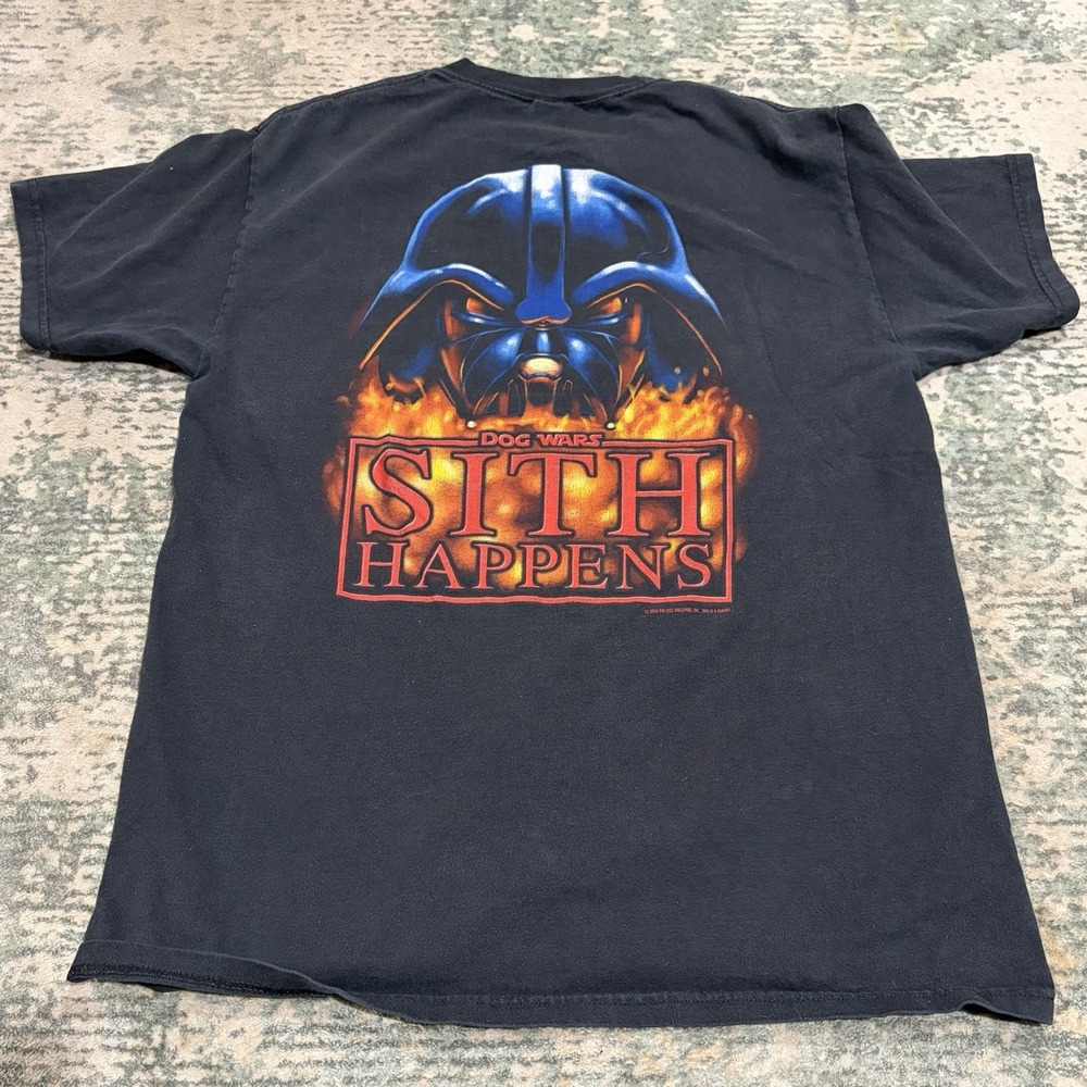 Vintage 2005 Big Dogs Sith Happens T Shirt Mens Small Star Wars Parody Goth